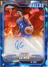 2024-25 Topps Chrome Sapphire - Autographs Basketball Quentin Grimes #TCA-QG NM