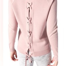 Lululemon Tied To You Sweater Misty Pink SZ -8 merino wool