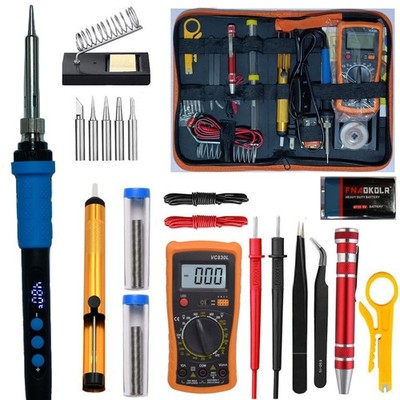 Soldering Iron Kit, LCD digital display, inner-heat, Adjustable Temperature S...
