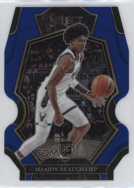 2022 Select Premier Level Blue Prizm Die-Cut 12/249 MarJon Beauchamp Rookie RC