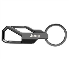 Jeep Gunmetal Black Carabiner-style Snap Hook Metal Key Chain