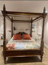 BESPOKE 210cm wide by 200cm long and 240cm high  Four Poster mahogany bed