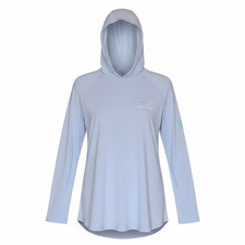 Vineyard Vines Womens Performance Hooded Long Sleeve T-Shirt Blue XS