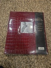 Faux Alligator Red Photo Album New Sealed 8.5 X 11 20 Top Loading Pages