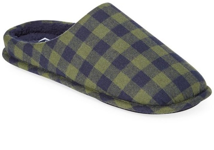 APL CLUB ROOM Pantofole a quadretti uomo verdi e navy taglia media 8 9
