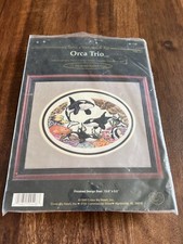 Cross My Heart ORCA WHALE TRIO Classic Cross Stitch Kit Vintage 1996