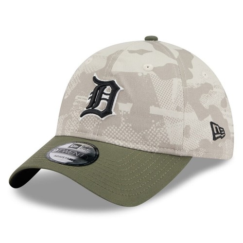 Detroit Tigers New Era 2025 MLB Armed Forces Day Adjustable Dad Hat Cap Camo - Picture 3 of 5