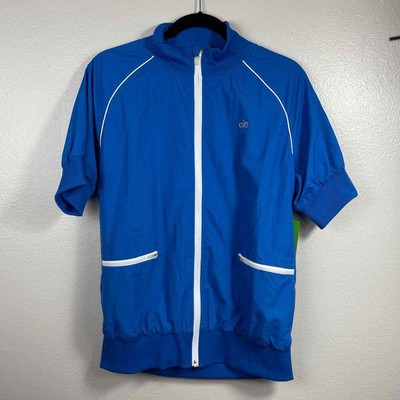 Alo Yoga Blue White Workout Windbreaker 