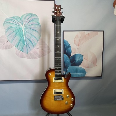 Handmade Sunburst PRS Solid Body Electric Guitar Glossy Tremolo Bridge HH Pickup