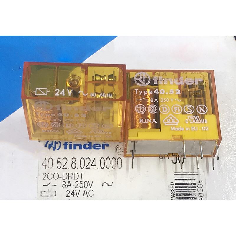 Relé 24VAC 8A DPDT (8 pinos) Finder 40.52.8.024.0000