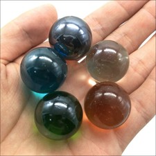 Lot 5pcs 22mm 25mm Mix Colors Glass Beads Marbles Kid Toy Fish Tank Decorate
