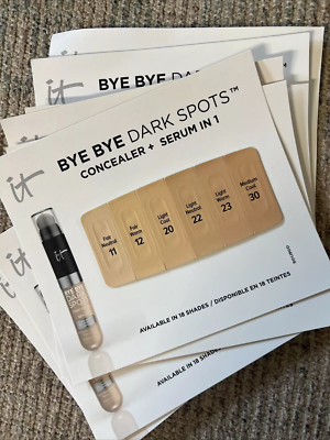 10 X It Cosmetics Bye Bye Dark Spots Concealer Serum Light / Fair Sample Card