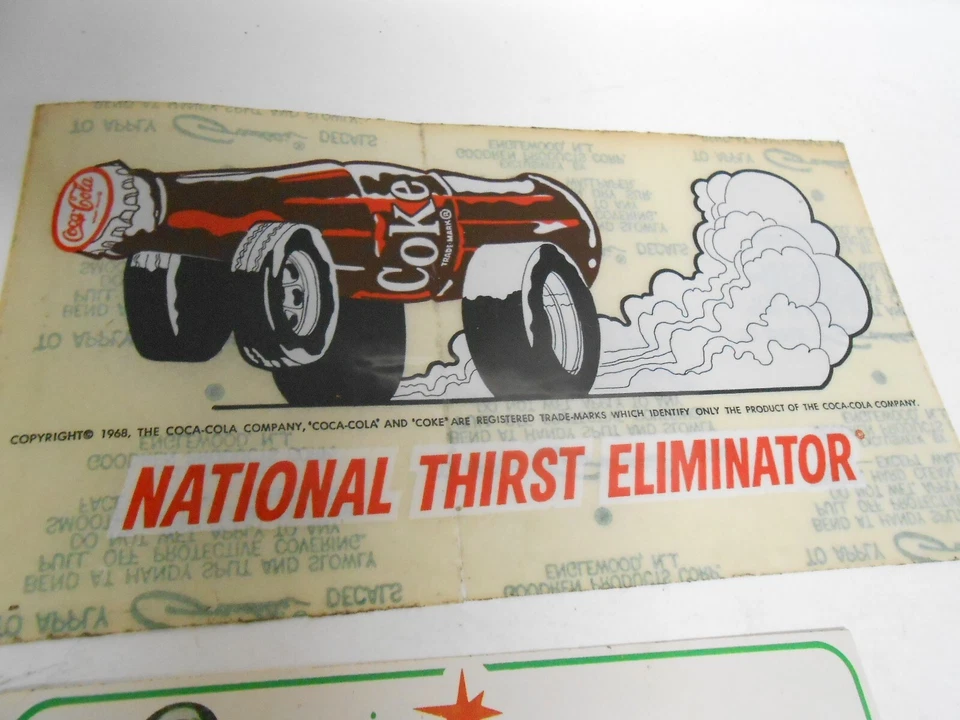 Vintage Coca Cola Sprite TAB Soda #22 Indy Racecar Eliminator Sticker NOS - Image 3 of 4