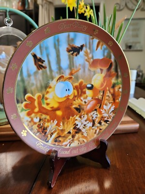 Garfield Dear Diary Series God Created Leaves Jim Davis Collector Plate Danbury 