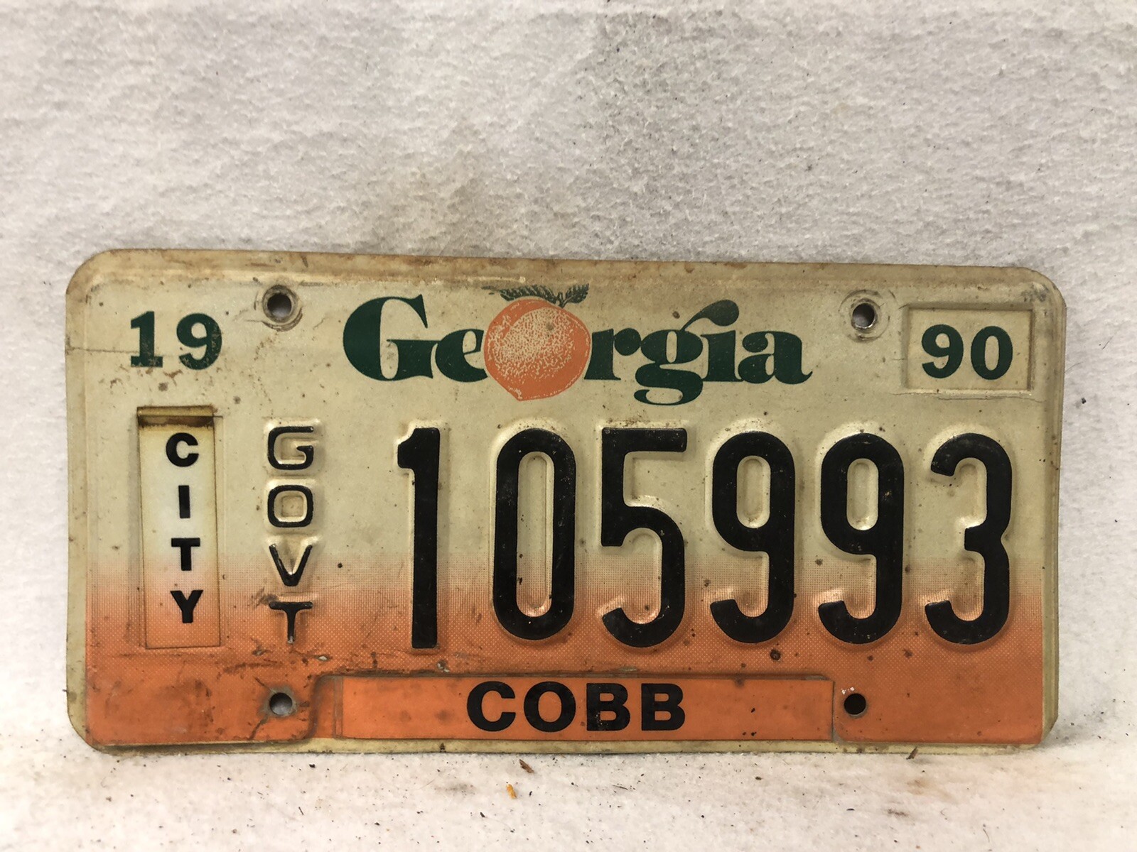 1990 Government License Plate eBay