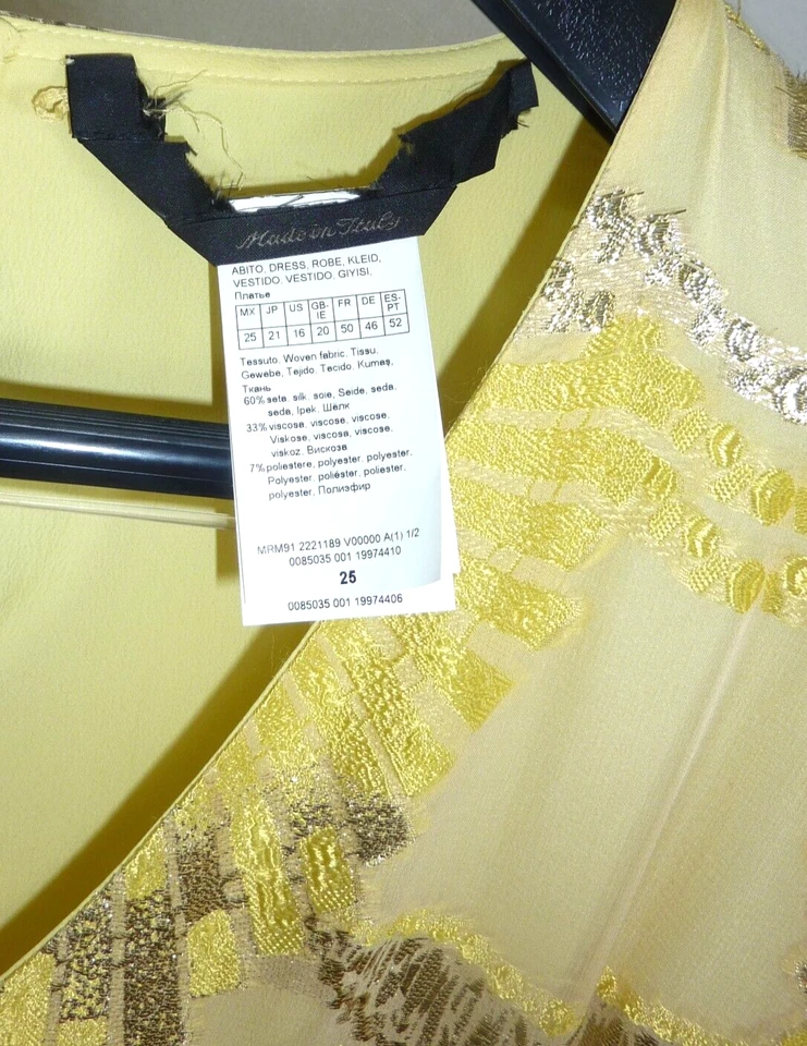 VESTIDO PLUMA AVESTRUZ SEDA ART DECO MAX MARA Plus 18 XXL Marina Rinaldi MR25 16W Foto 4 de 4