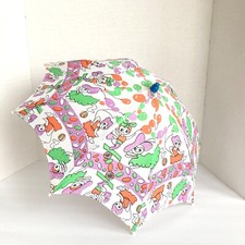 Vintage Children's Umbrella Fabric Mod Colorful Kids