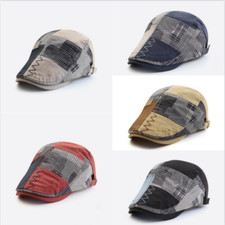 Cappello Uomo Coppola Patchwork Golf Guida Cabbie Baker Basco Plaid Estate Nuovo