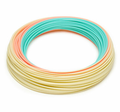 Rio DirectCore Flats Pro WF Floating Fly Line - Aqua/Orange/Sand
