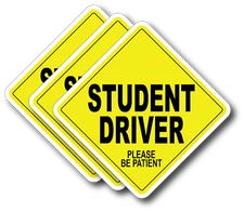 3 pack Student New Driver please be patient bumper sticker decal car truck Vinyl