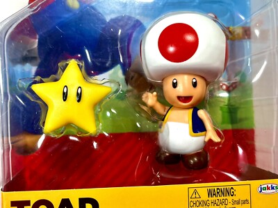 2021 JAKKS Pacific World of Nintendo Action Figure: TOAD (w/ Super