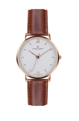 Herren-Armbanduhr Frederic Graff - Rose Dent Blanche Cognac Leather *NEU/OVP*
