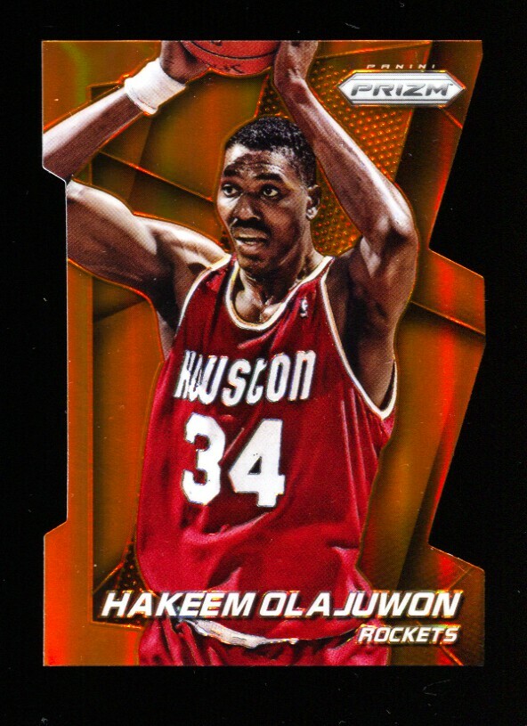 2014-15 Panini Prizm Prizms Orange Die Cut #153 Hakeem Olajuwon NM-MT SER/139 Ro