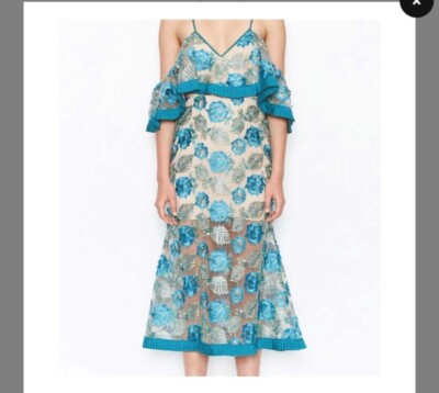 Brand new alice McCALL off-shoulder maxi dress in blue