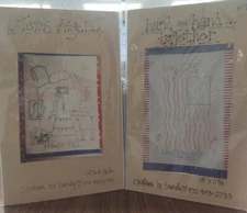2patterns Hand and Hand Together+Texas Angel Creations By Sandy Embroidery Craft