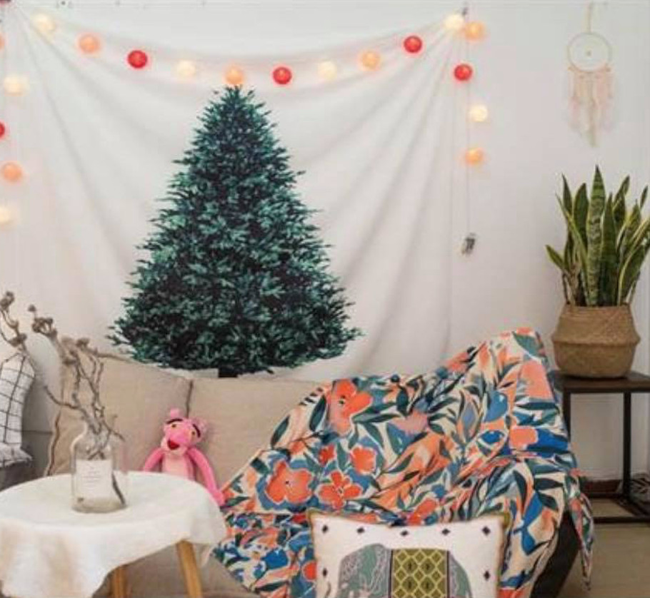 Christmas tree Print Hanging Tapestry ( size C) 