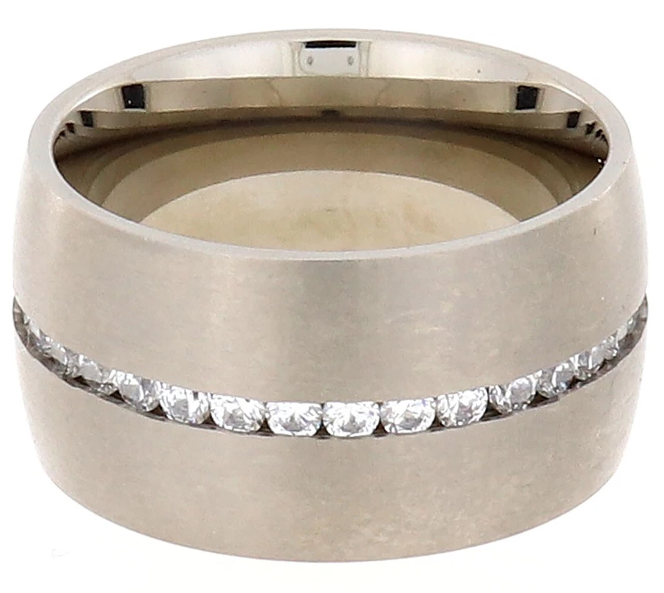 Wunderschöner Titan Ring mit Zirkonia Ringgröße 57 (ca.18,10 mm ø) #GHDRTIZI013 - Bild 2 von 4