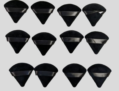12 Pieces Powder Puff Face Soft Triangle Makeup Puff for Loose Powder Body