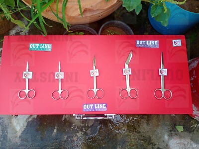 Surgical Operating Scissors  Straight Curved 5 pieces Set 5'' 6'' 6.5'' 7.25'' 8''