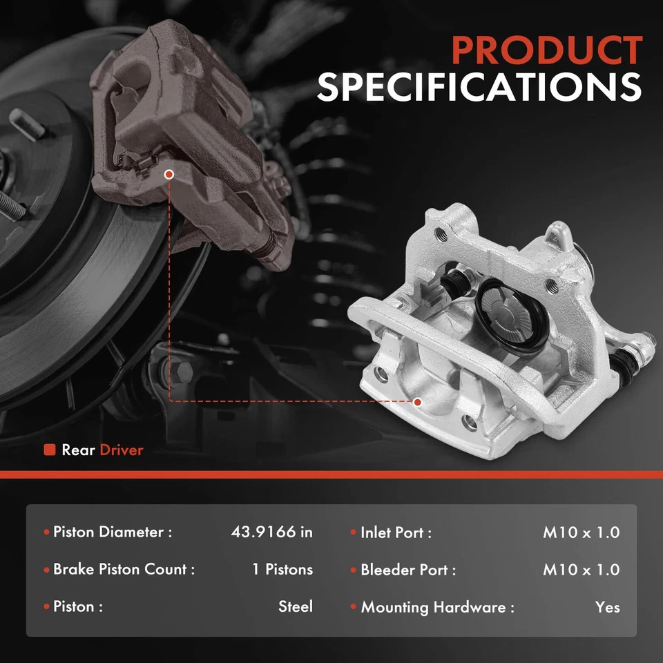 Rear Driver Brake Caliper for Mercedes-Benz GL450 GL550 2013-2016 GLS550 ML350 - Image 2 of 4