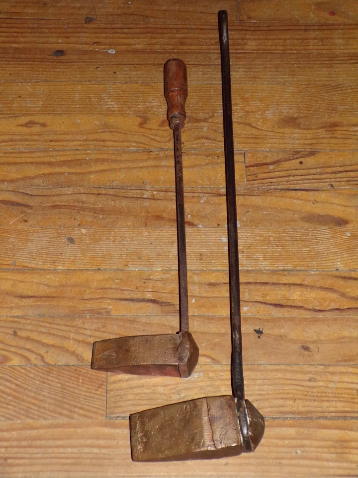 2 fers à souder ancien panne cuivre, tige acier  - Photo 4/4