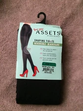 Spanx size 3 Reversible Black/Dark Grey Shaping Tights  Style 1602 NWT