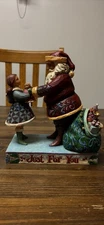 Jim Shore Christmas Just for You Heartwood Creek Santa And Girl Figurine 2007