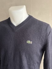 Pull Col V Lacoste Classic Fit Bleu Marine Taille Fr 3 / US 5 / S