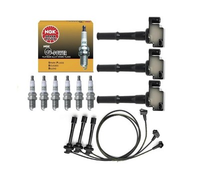 Ignition Coil Pack & NGK G-Power Platinum Spark Plug + Wireset Replacement Fo...