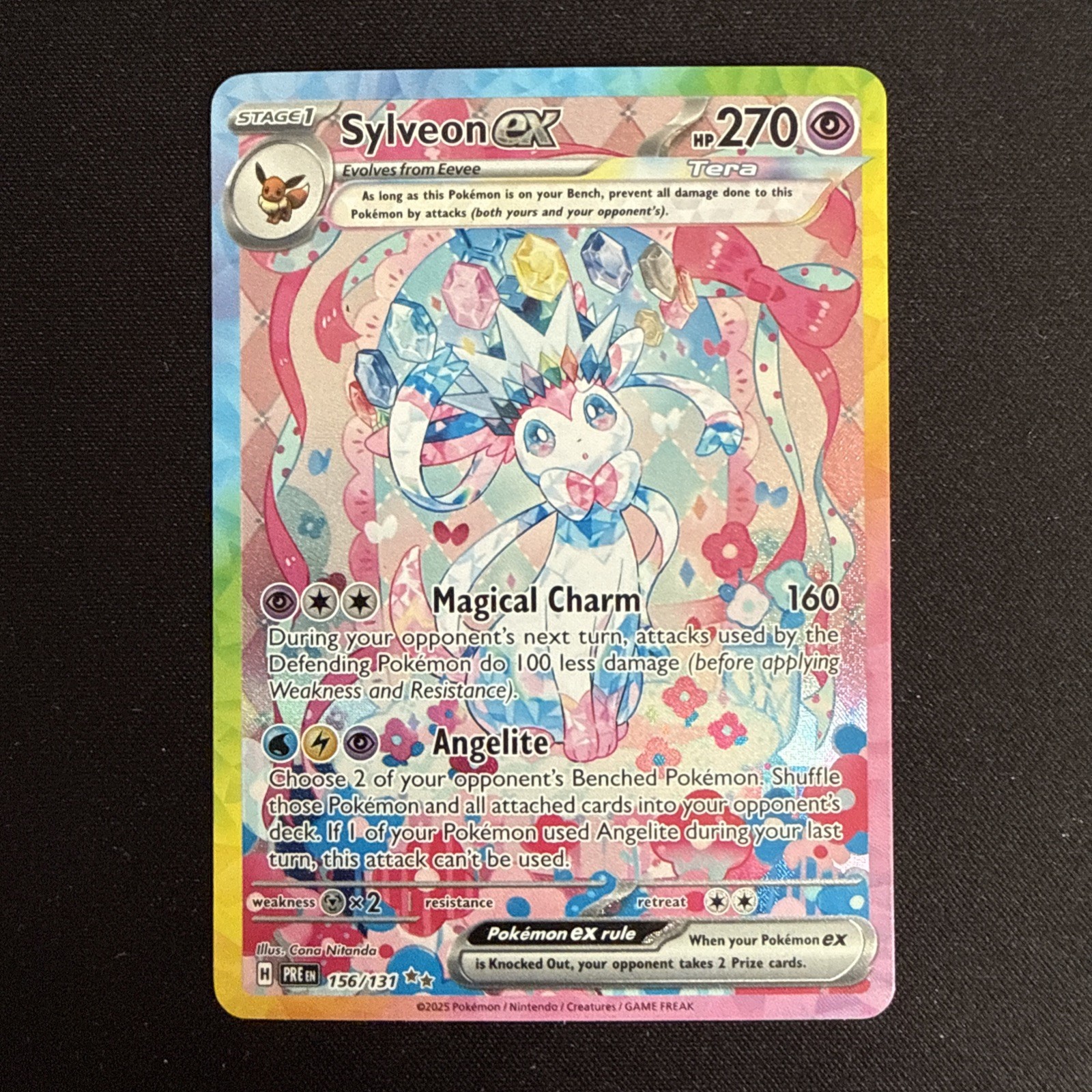 Pokemon TCG Prismatic Evolutions 156/131 Sylveon ex Special Illustration Rare