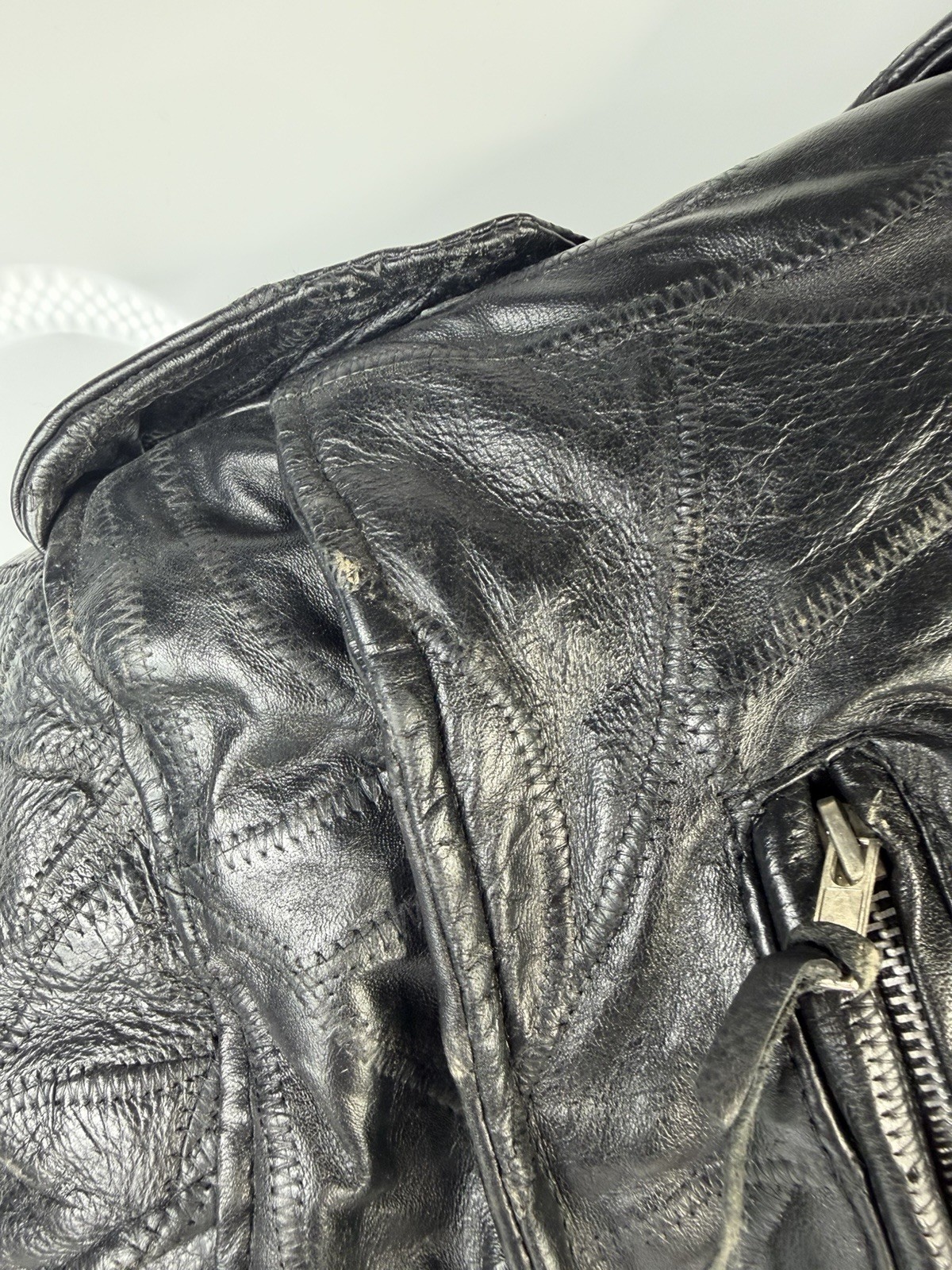 Vtg Italian Stone Design Patchwork Whipstitch Bik… - image 14