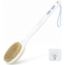 Back Scrubber for Shower with Long Handle, Blue Double Sided Bristles Stiff