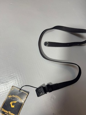 Vivienne Westwood Anglomania Vintage Black Skinny Belt Logo Buckle