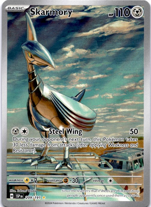 Skarmory 209/191 Illustration Rare Surging Sparks Pokemon Near Mint