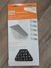 Schluter Quadrilateral Corner Shelf-E Matte Black Floral Design
