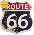 Route 66 Signs Vintage Road Signs High Way Metal Tin Sign for Wall Decor 12" X 1