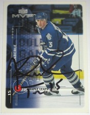 TOMAS KABERLE SIGNED UPPER DECK MVP TORONTO MAPLE LEAFS ROOKIE CARD AUTOGRAPH!!. rookie card picture
