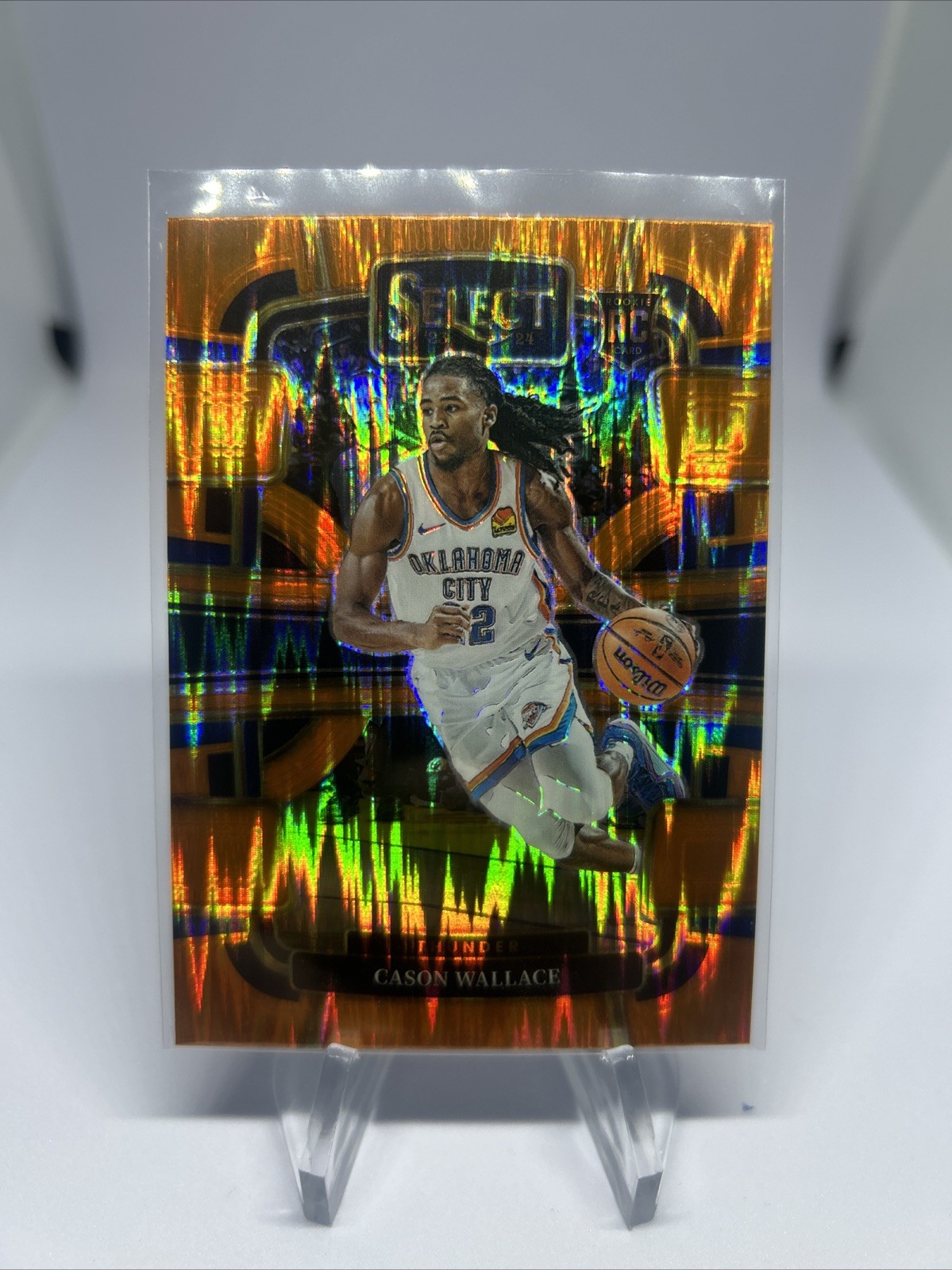 2023-24 Panini Select #88 Cason Wallace Orange Flash Prizm RC Trading Card NBA