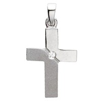 Basic Silber 27.9191S Damen AnhäNger Kreuz Sterling-Silber 925 Weiß Zirkonia