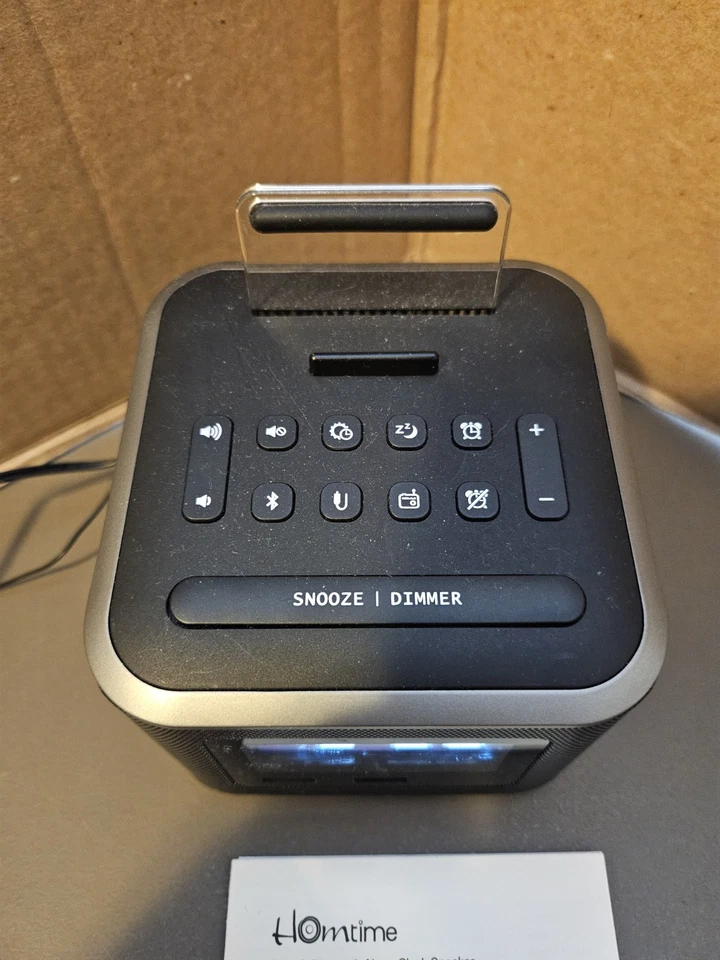 Radio Reloj Despertador Homtime, Altavoz Inalámbrico Bluetooth, Puertos USB Foto 2 de 4